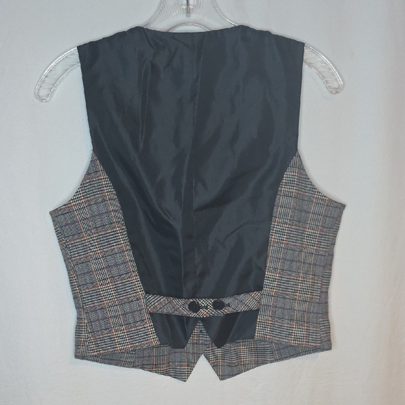 Larry Levine Multicolor Plaid Vest - Picture 3 of 4